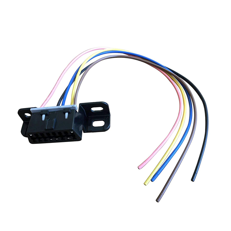 OBD II OBD2 Dash Port Wire Pigtail Wiring Harness Plug In Cable