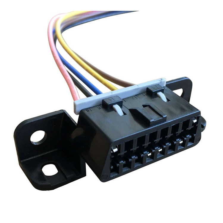 OBD II OBD2 Dash Port Wire Pigtail Wiring Harness Plug In Cable