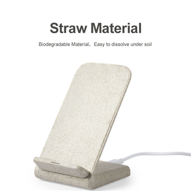 10W degradable wheat orange stalk Wireless Charger Stand